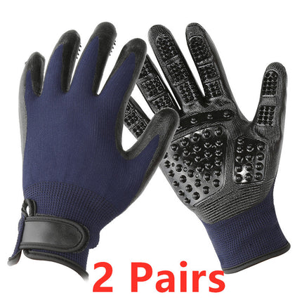 Pet Hair Grooming Glove for Cats, Dogs & Horses – Soft Rubber Shedding, Bathing & Massage Brush | Petpexi