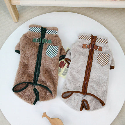 Fashion Velveteen Dog Clothes – Soft Warm Pet Outfit for Small Dogs | Petpexi