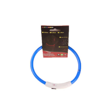 Pet Flashing USB Rechargeable Glowing Dog Collar – Safety Optical Fiber LED Necklace | Petpexi