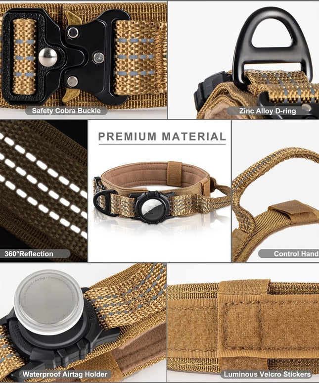 Waterproof Dog Collar with AirTag Protective Cover – Durable Nylon Pet Collar for GPS Tracking | petpexi.com