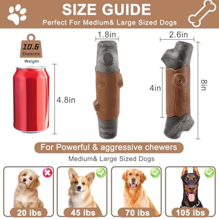 Indestructible Bacon-Flavored Dog Chew Toy for Aggressive Chewers - Large Breed