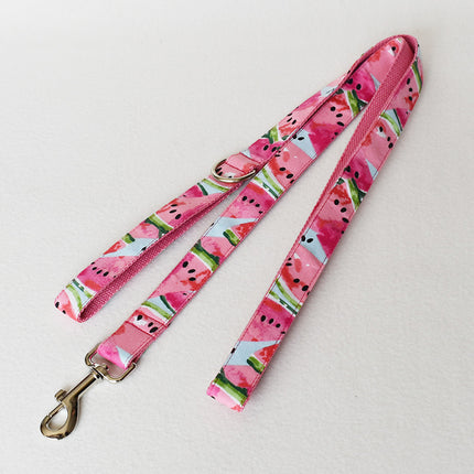 Flower Pattern Dog Collar & Leash Set – Durable Cotton Polyester with Customizable Metal Buckle | Petpexi