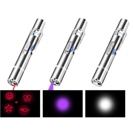Laser Pointer Cat Toy – USB Rechargeable 5 Modes Interactive Red Dot LED | Petpexi
