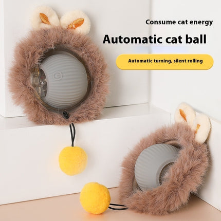 Cat Toy Self-Hi Funny Rolling Ball – Plush Silicone Play Toy for Cats | Petpexi