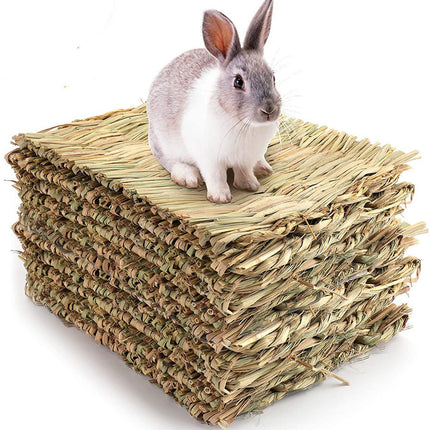 3 Pack Rabbit Bunny Mat Toy Bed for small animals like guinea pigs, parrots, and rabbits made of durable, natural wood.

