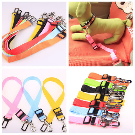 Vehicle Pet Seat Belt Dog Leash - Adjustable, Heavy-Duty for Safe Travel - petpexi.com