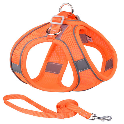 Vest-style Reflective Dog & Cat Harness with Hand Rope Leash – Petpexi