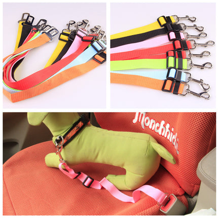Vehicle Pet Seat Belt Dog Leash - Adjustable, Heavy-Duty for Safe Travel - petpexi.com