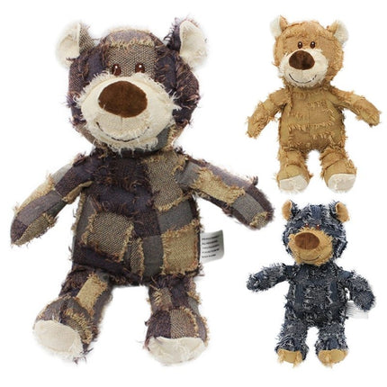 Cute Bear-Shaped Plush Squeak Toy for Dogs and Cats - High-Quality Molar Chew Toy from Petpexi