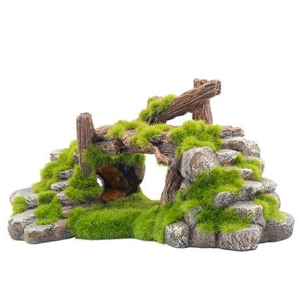 Flocking Resin Aquarium Landscape Stone Decoration – 18.8x11.5x9cm | www.petpexi.com