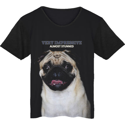 Pug Dog Funny Pattern Short Sleeve T-Shirt – Casual Comfort | PetPexi