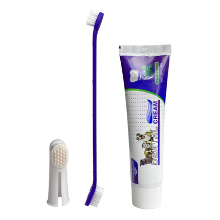 Pet Dog Beef Flavor Toothpaste & Toothbrush Set – Complete Oral Care Kit | Petpexi