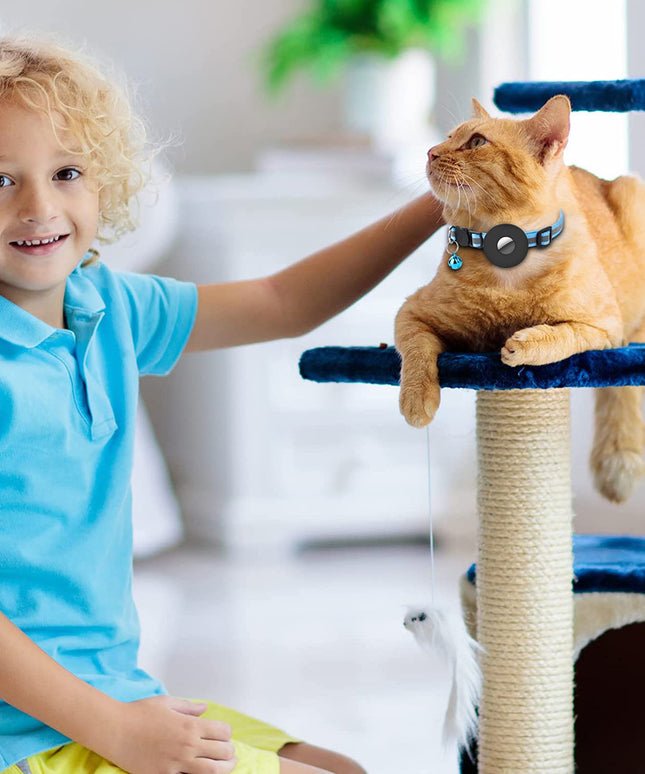 Airtag Pet Collar with Bell – Reflective Adjustable Anti-Lost Collar for Cats & Dogs | www.petpexi.com