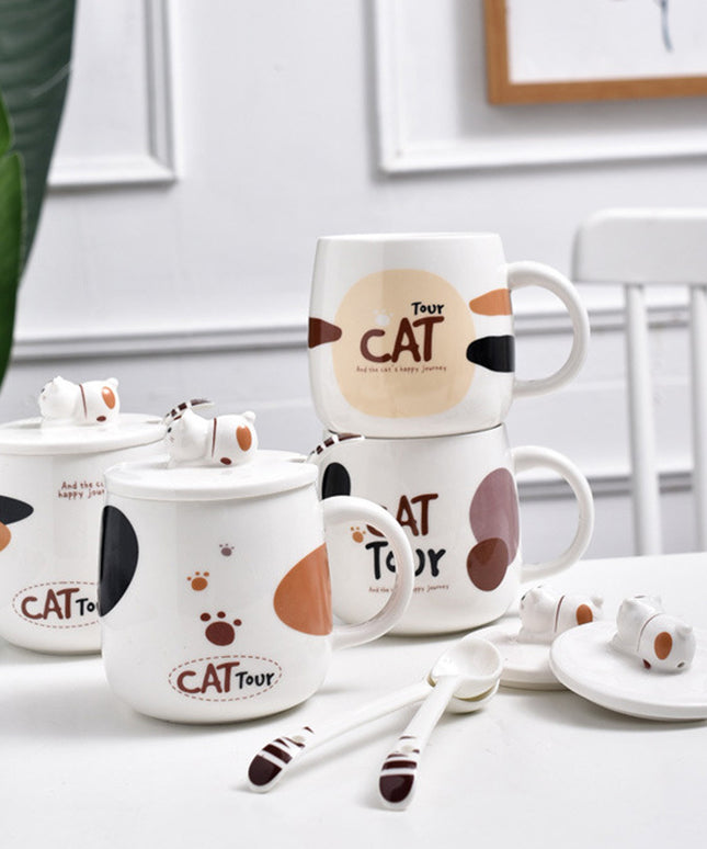 Cute Cat Mug – 420ml Cartoon Ceramic, Premium Quality | PetPexi
