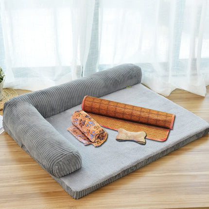 Corduroy Pet Sofa - Luxury Dog Bed for Ultimate Comfort | PetPexi