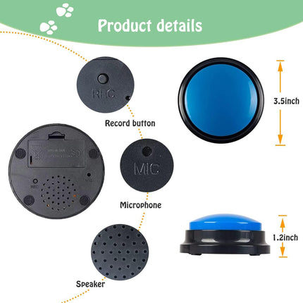 Voice Recording Button for Dogs – 30-Second Training & Communication Buzzer
