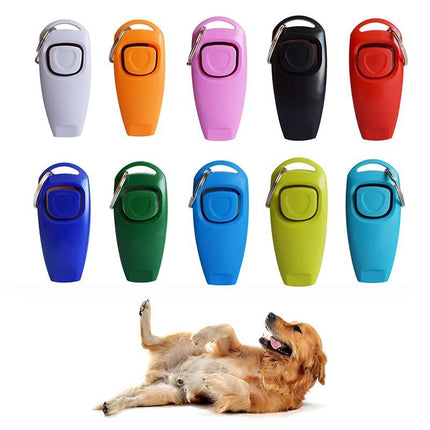 Colorful Combo Dog Training Clicker & Whistle – With Key Ring | PetPexi