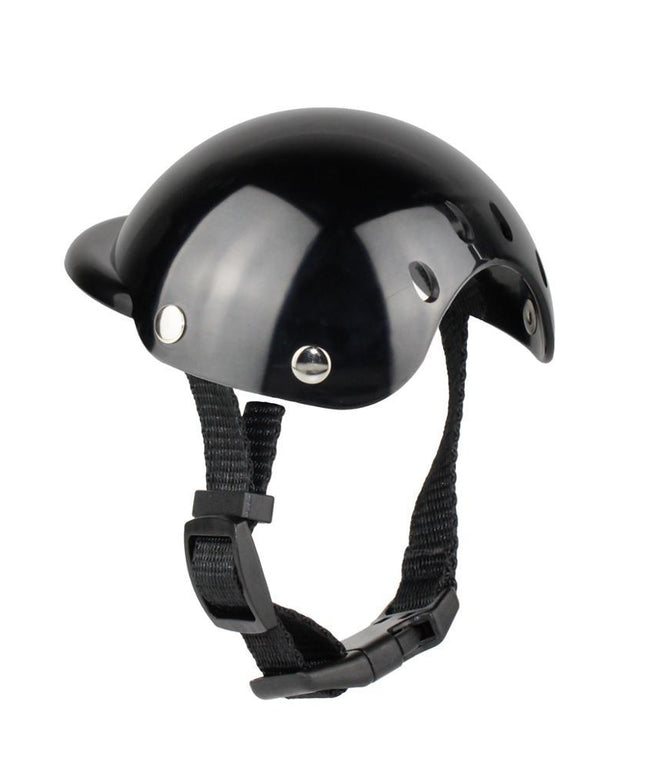 Cool Black ABS Pet Motorcycle Helmet for Dogs and Cats - Free Shipping USA | PetPexi