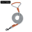 Gray Leather Round Rope / M