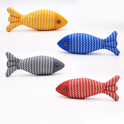 Burlap Fish Catnip Toy – Durable Kicker Pillow for Cats | Petpexi