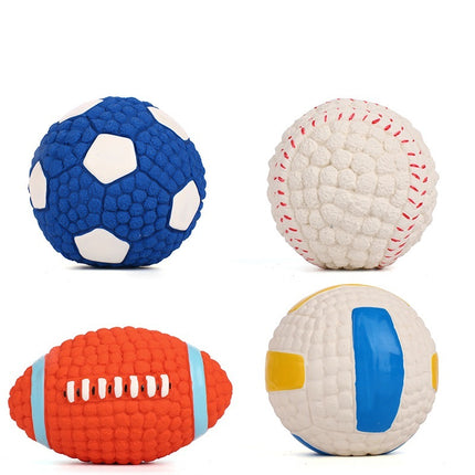 Bite-Proof Latex Squeaky Dog Ball – Interactive Sound Toy | petpexi.com