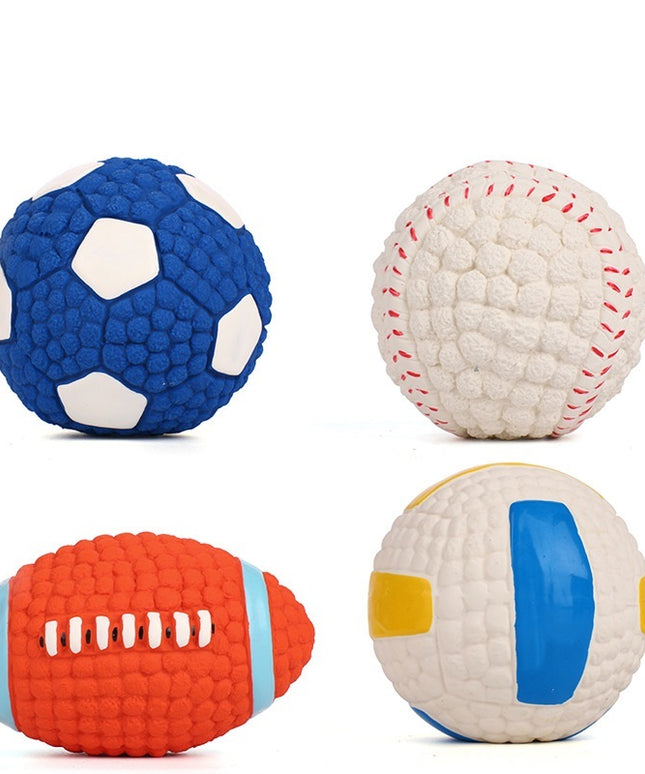 Bite-Proof Latex Squeaky Dog Ball – Interactive Sound Toy | petpexi.com