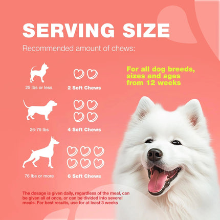 Dog Flea and Tick Treatment Chews – Natural Flea & Tick Prevention for Dogs – Immune Support Chewables – Soft Treats for All Breeds & Ages – Free U.S. Shipping