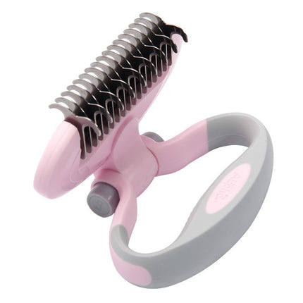 Dog Grooming Comb & Knot Remover with Multi-Angle Rotation – Steel & ABS | Petpexi