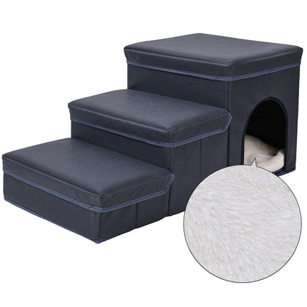 Cat Kennel Cage Multifunctional Dog Stairs with Upper Bed Sofa – Premium Pet Climbing Supplies