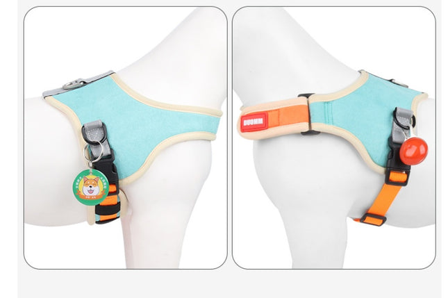 Suede Dog Harness – Adjustable Chest Strap Leash | Petpexi