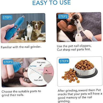 Electric Pet Nail Grinder & Polisher – Safe, Adjustable Claw Trimmer for Dogs & Small Pets | Petpexi