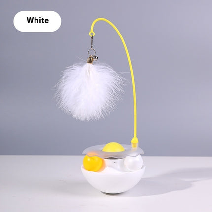 Cat Interactive 3-in-1 Tumbler Toy with Catnip, Feather Wand & Bell – Fun Exercise for Cats | Petpexi