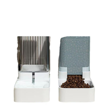 Cat & Dog Automatic Feeder with Water Dispenser – Large Capacity, Transparent Design