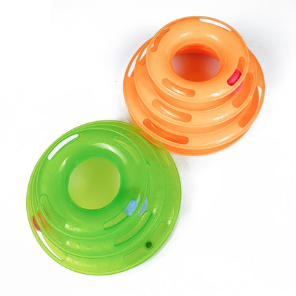 Interactive Four-Layer Cat Turntable Ball Tower – Fun & Durable | PetPexi