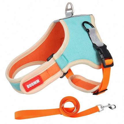 Suede Dog Harness – Adjustable Chest Strap Leash | Petpexi