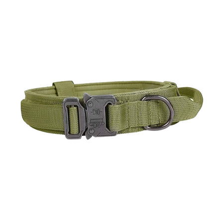 Pet Tactical Dog Collar and Leash Set – Adjustable Military Nylon Traction Belt | Petpexi