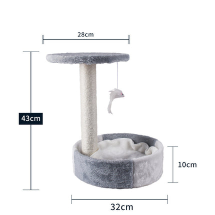 Cat Climbing Frame Litter Tree with Integrated Grab – Solid Wood Stylish Design | Petpexi