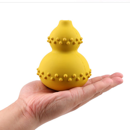 Leaky Gourd Toy - Durable Natural Rubber Dog Ball for Interactive Play