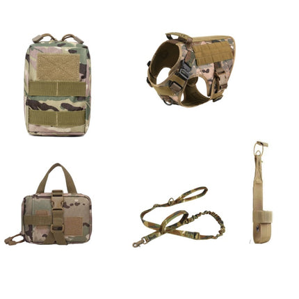 Tactical Dog Harness and Leash Set for All Breeds - Best Harness for French Bulldogs and K9 Training - petpexi.com