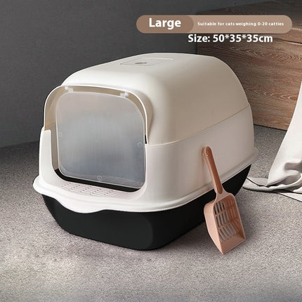 Litter Box Fully Enclosed Cat Toilet – Spacious & Odor-Free | www.petpexi.com
