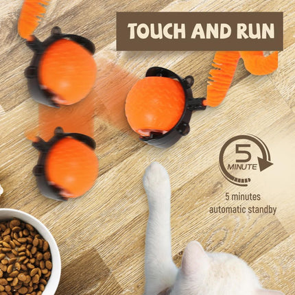 Interactive Cat Ball Toy with Cord Mouse, 2025 Smart Self-Rolling Pet Toy