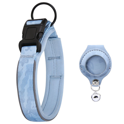 Durable Nylon AirTag Pet Collar with Leather Protective Case – Track Dogs & Cats Safely | petpexi.com