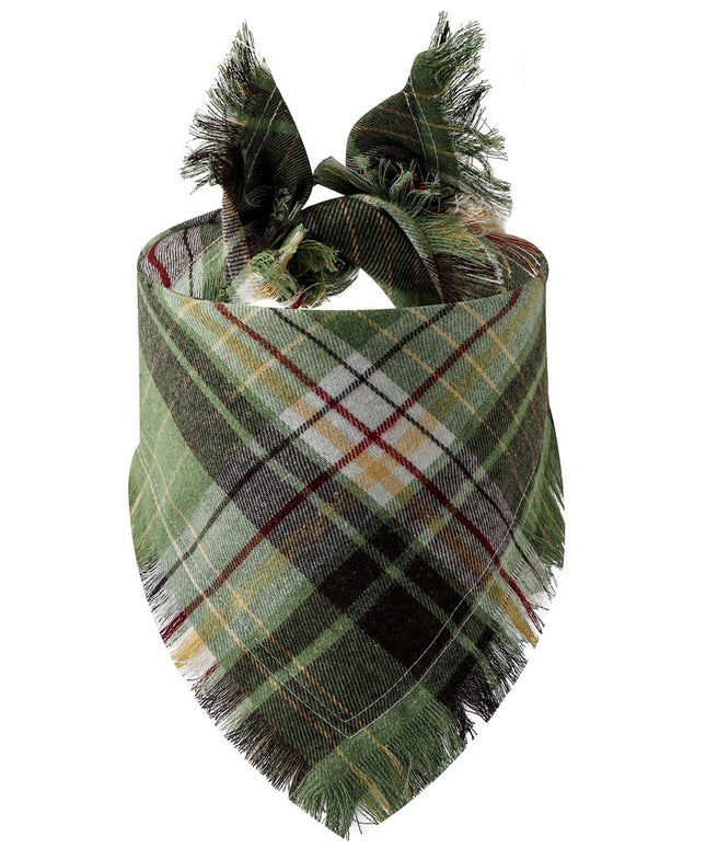 Plaid Tassel Triangle Scarf for Dogs – Stylish & Comfortable Pet Accessory | Petpexi