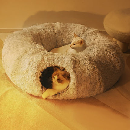 Cat Nest Four Seasons Universal Closed Tunnel – Plush Cozy Hideaway for Multiple Cats | Petpexi