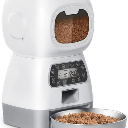 Smart APP Pet Feeder for Cats & Dogs – Automatic Food Dispenser with Stainless Steel Bowl, Voice Recording & Timer | Free USA Shipping | petpexi.com
