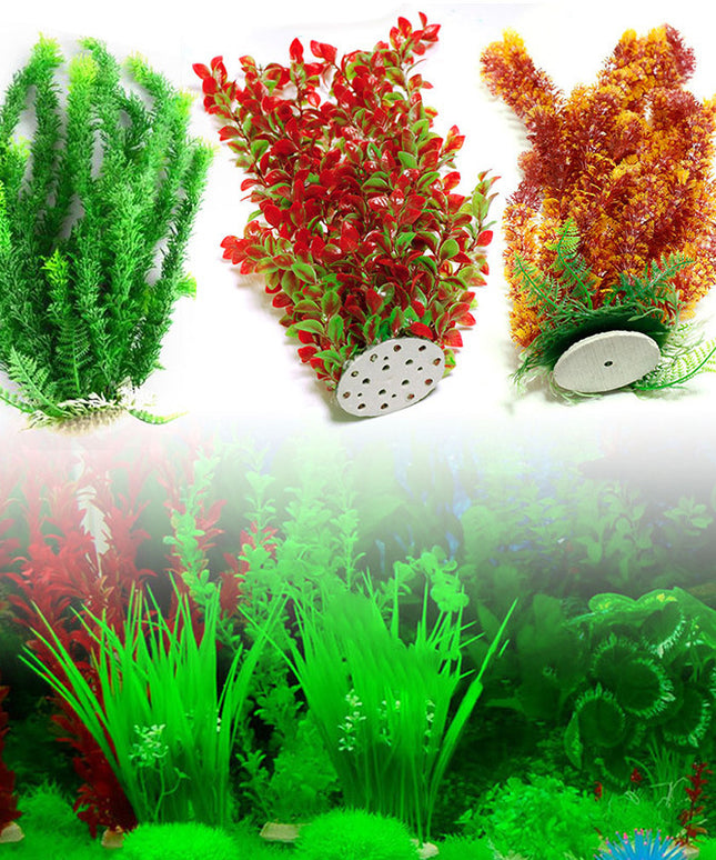 Tall Aquarium Simulation Plant – 45–49cm Plastic Fish Tank Ornament | www.petpexi.com