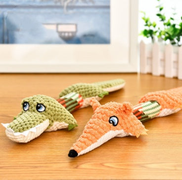 Long-Tailed Fox Calling Toy - High-Quality Plush Alligator Dog Chew Toy | Petpexi