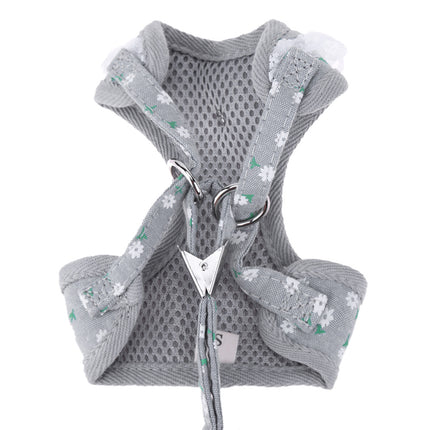 Pet Strawberry Chest Rope – Adjustable Dog Harness with Elegant Bow Tie | Petpexi