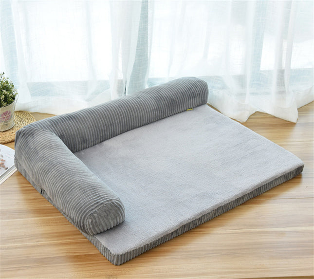 Corduroy Pet Sofa - Luxury Dog Bed for Ultimate Comfort | PetPexi