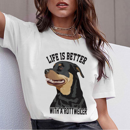 Kawaii Dog Digital Print T-Shirt – Cute Streetwear Tee | PetPexi